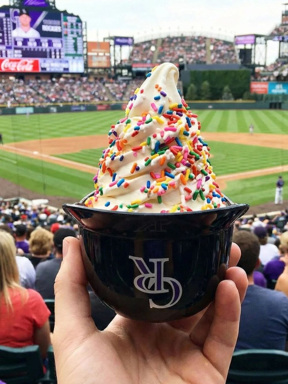 Colorado Rockies Mini Baseball Helmet 8oz Ice Cream Sundae Cup